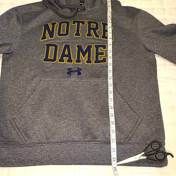 Under Armour Notre Dame Hoodie Women’s S | Gray Storm Tech - Picture 10 of 13